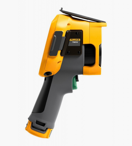 Side view of the Fluke Ti401U thermal imaging camera against a light grey background.