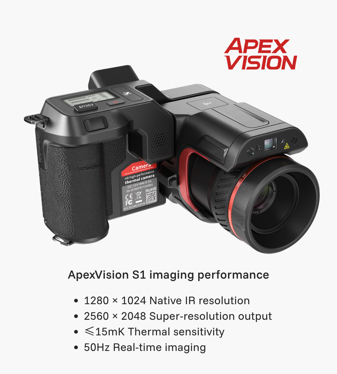 Guide PT870S with 1280 × 1024 native infrared resolution, 2560 × 2048 super-resolution, 15mK sensitivity and 50Hz imaging.