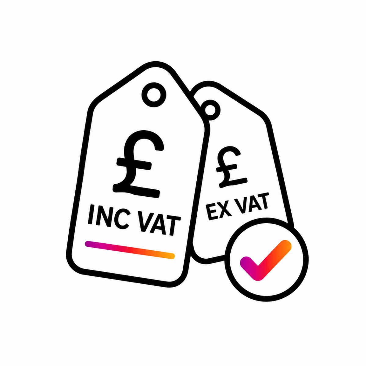 Icon showing Corey Technical provide VAT inclusive and exclusive pricing.